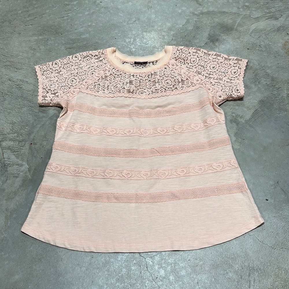 Hannah brand coral vintage top /Size M / D-88